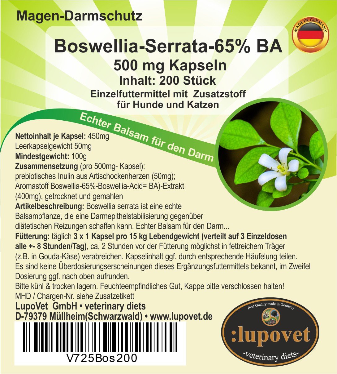Bosweilla Serrata 65% BA 200 Capsulas 500mg - Imagen 4